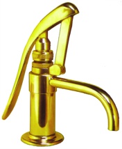 Fynspray Brass Lever Galley Pump, Polished Brass